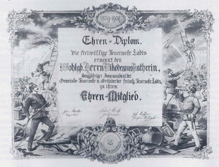 Ehren-Diplom Nikodemus Kathrein um 1907
