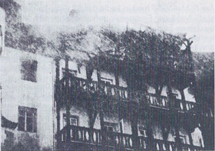 Großbrand Kurhotel in Obladis 1972